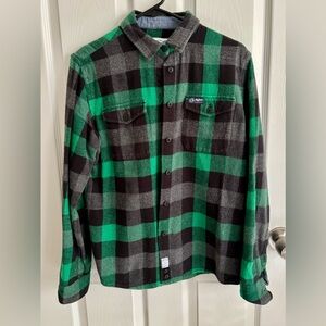 Penfield Green and Gray Checkered Shirt